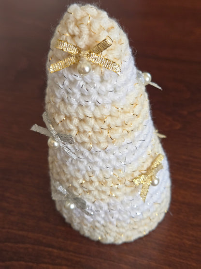 Silver & Gold Mini Christmas Tree Trio