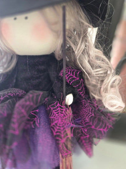 Handmade Halloween Tilda Doll “Broomhilda the Witch