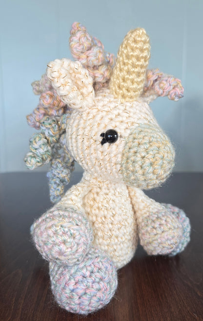 Handmade Crochet Unicorn Plush | Heirloom Nursery Friend
