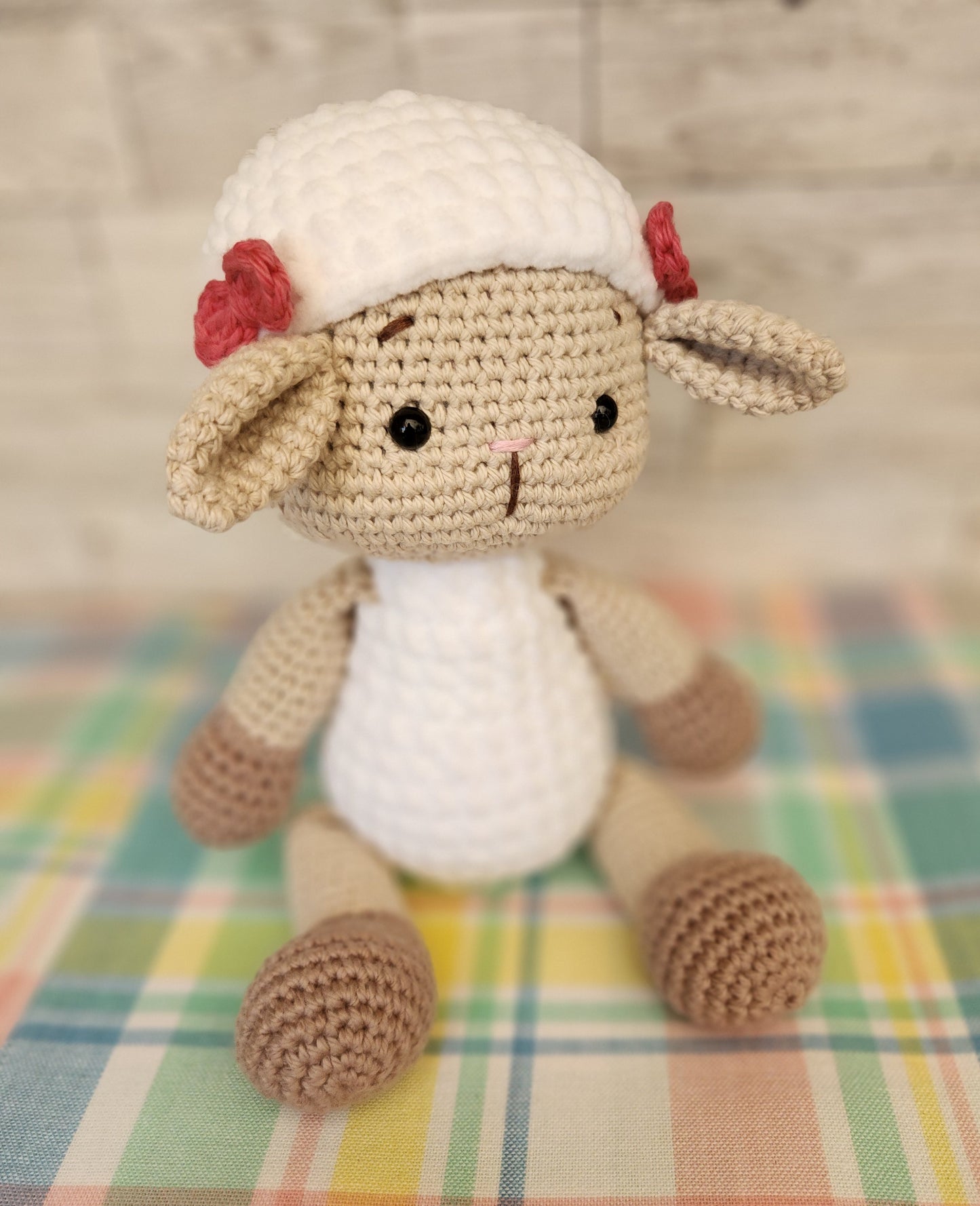 Handmade Crochet Lamb Plush | Heirloom Nursery Companion