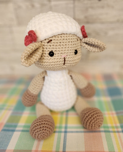 Handmade Crochet Lamb Plush | Heirloom Nursery Companion