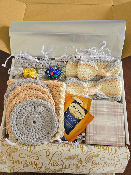 Silver & Gold Holiday Spa Gift Set – Handmade Elegant Self-Care