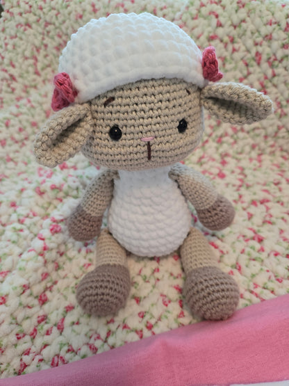 Handmade Crochet Lamb Plush | Heirloom Nursery Companion
