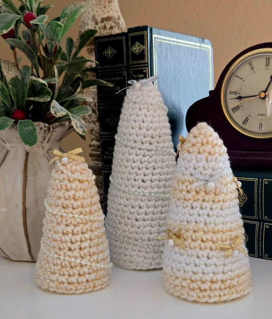 Silver & Gold Mini Christmas Tree Trio