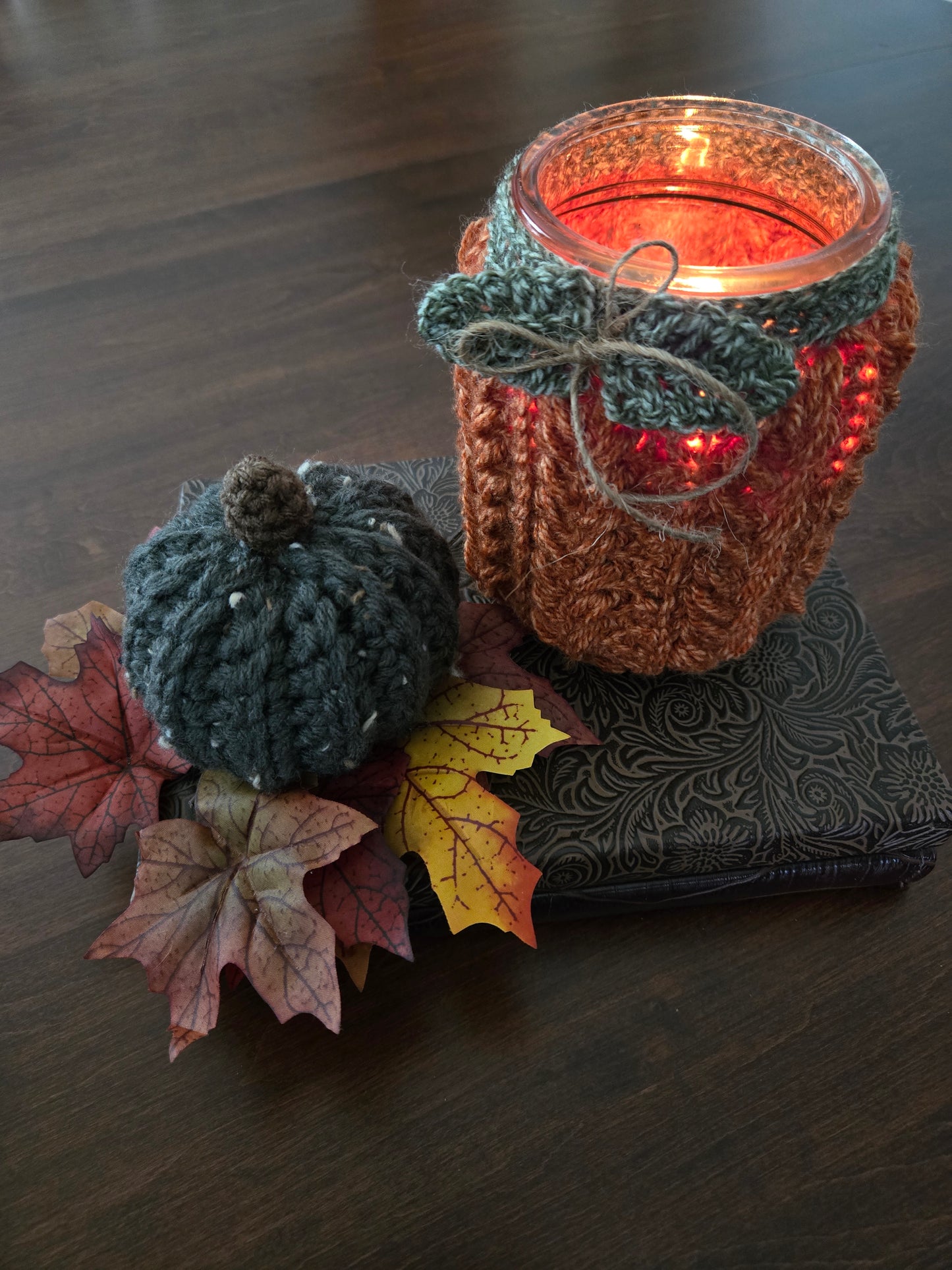 Fall Candle Sleeve – Rustic Autumn Candle