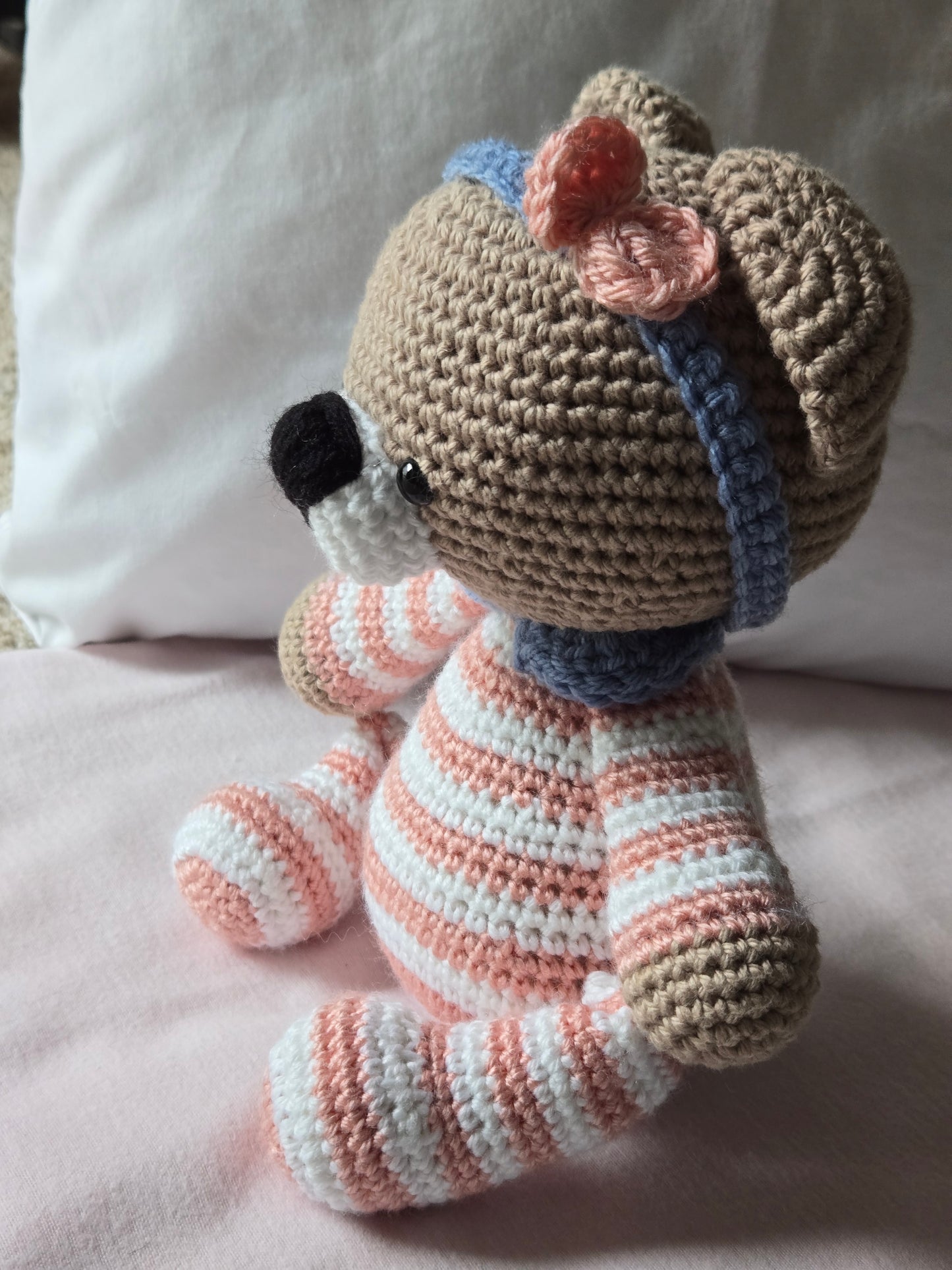 Handmade Amigurumi Bedtime Bear Plush