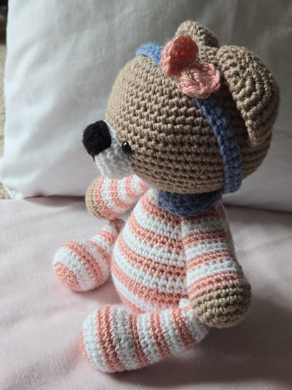 Handmade Amigurumi Bedtime Bear Plush