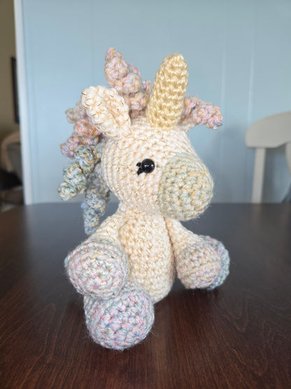 Handmade Crochet Unicorn Plush | Heirloom Nursery Friend