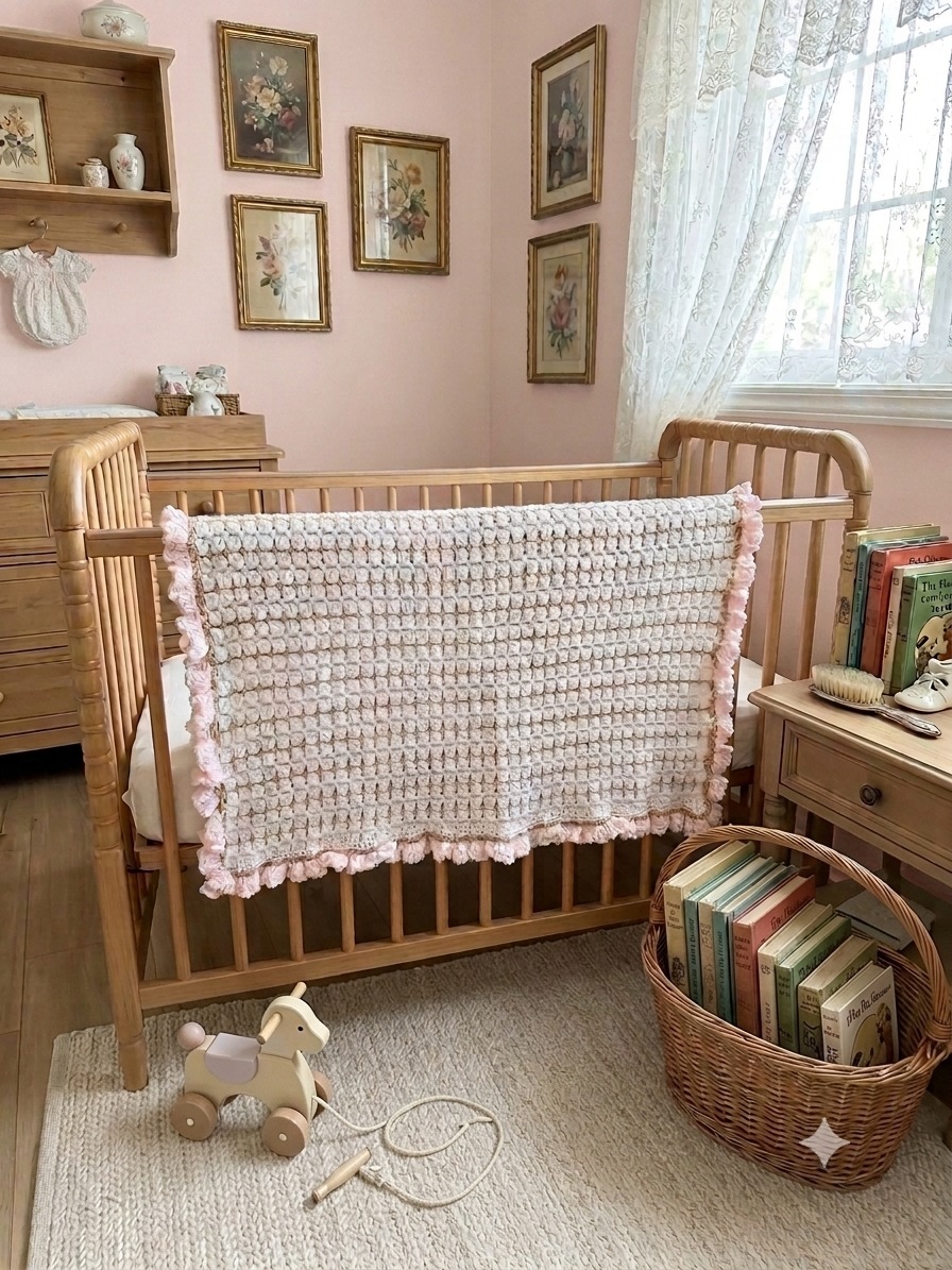 English Cottage Heirloom Baby Blanket