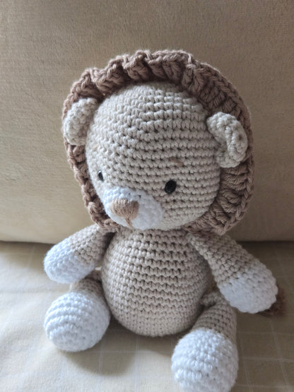 Handmade Crochet Lion Plush– Safari Nursery Decor