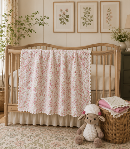 Spring Blossom Garden Nursery Bundle | Heirloom Blanket, Receiving Blankets & Plush