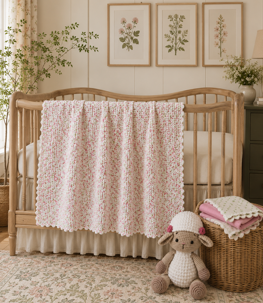 Spring Blossom Garden Nursery Bundle | Heirloom Blanket, Receiving Blankets & Plush