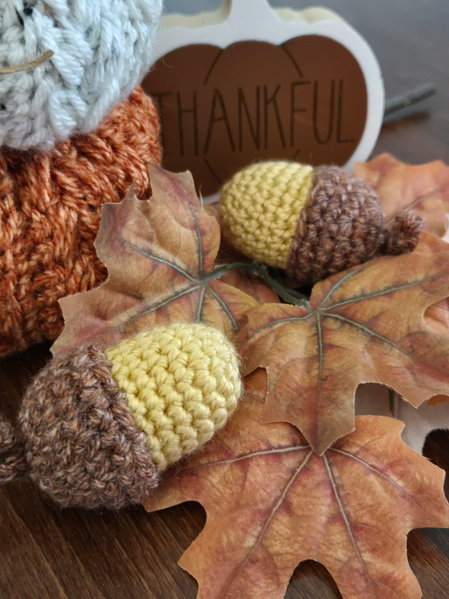 Mini Pumpkin Stack with Acorns – Heirloom Fall Décor