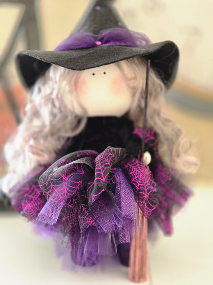 Handmade Halloween Tilda Doll “Broomhilda the Witch