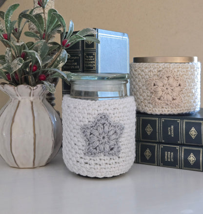 Holiday Silver & Gold Candle Cover