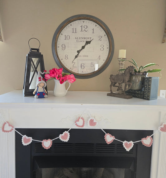 Crochet Heart Garland