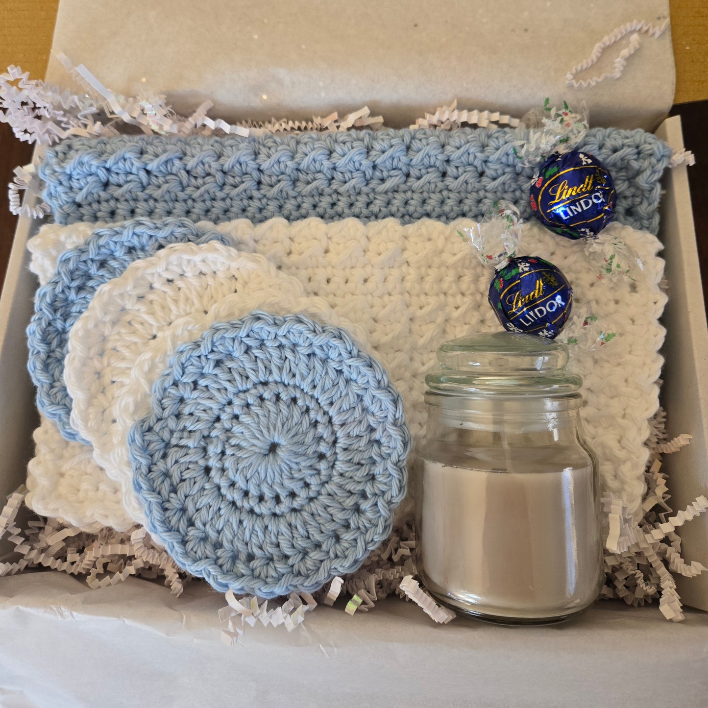 Frosty Blue + White Mini Spa Gift – Cozy Winter Pampering
