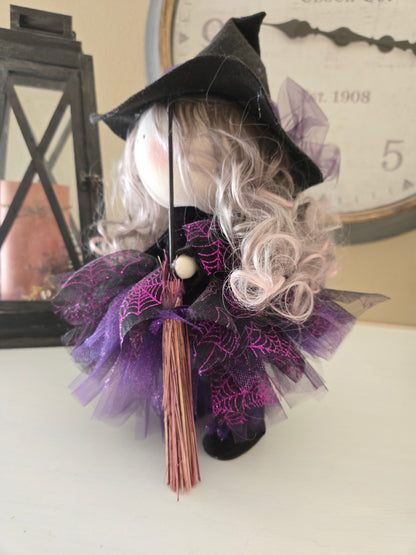 Handmade Halloween Tilda Doll “Broomhilda the Witch