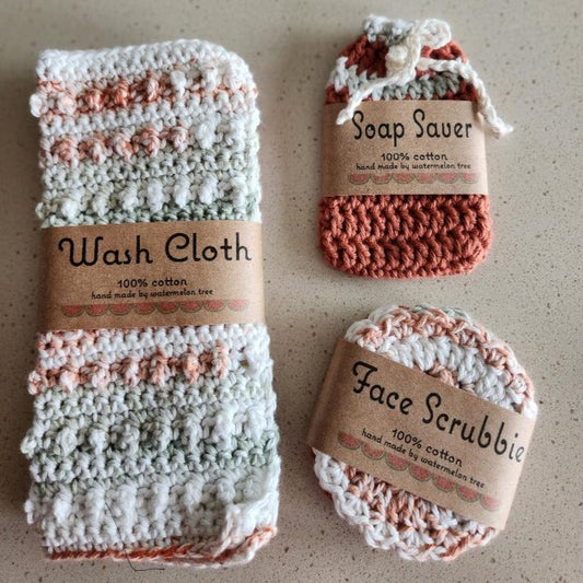 Variegated Crochet Spa Set